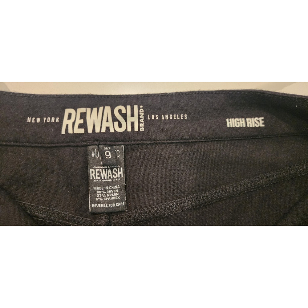 Rewash High Rise Black Skinny Stretch Pants Women's Juniors 9 - Picture 5 of 9